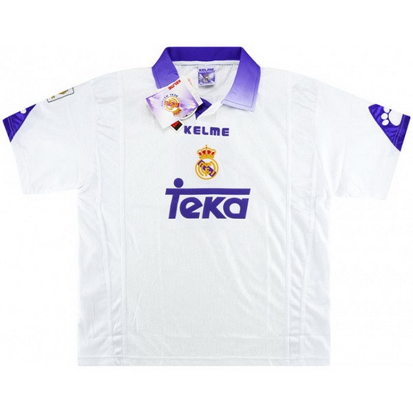 Tailandia Camiseta Real Madrid Primera equipo Retro 1997 1998 Blanco